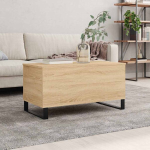 vidaXL Salontafel 90x44,5x45 cm bewerkt hout sonoma eikenkleurig