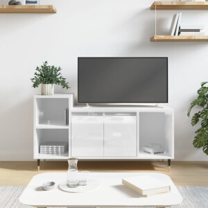 vidaXL Tv-meubel 100x35x55 cm bewerkt hout hoogglans wit
