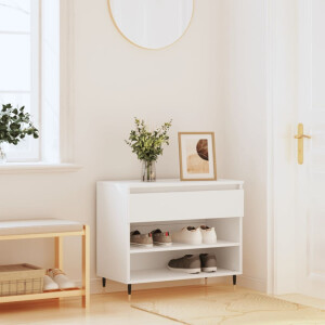 vidaXL Schoenenkast 70x36x60 cm bewerkt hout wit