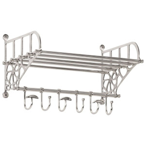 vidaXL Bagagerek met kleerhangers wandmontage aluminium