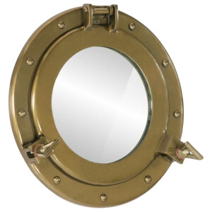 vidaXL Wandspiegel patrijspoort Ø30 cm aluminium en glas