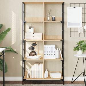 vidaXL Boekenrek 78,5x33x153 cm bewerkt hout sonoma eikenkleurig