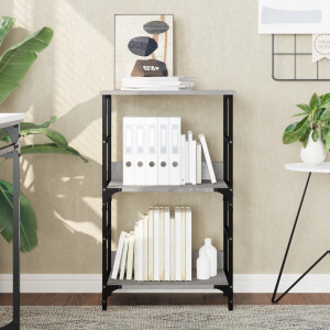 vidaXL Boekenrek 50x33x82 cm bewerkt hout grijs sonoma eikenkleurig