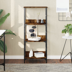 vidaXL Boekenrek 50x33x117,5 cm bewerkt hout gerookt eikenkleurig