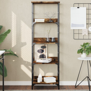 vidaXL Boekenrek 50x33x153 cm bewerkt hout gerookt eikenkleurig
