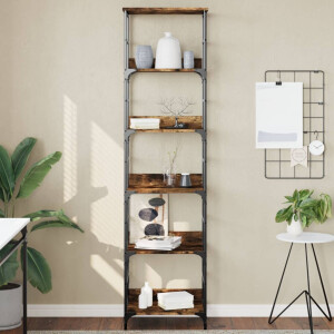 vidaXL Boekenrek 50x33x188,5 cm bewerkt hout gerookt eikenkleurig