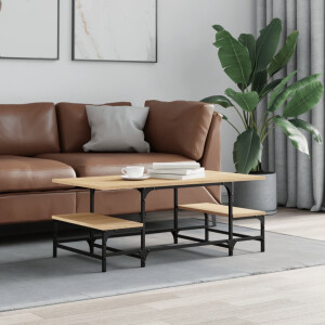 vidaXL Salontafel 100x50,5x40 cm bewerkt hout sonoma eikenkleurig