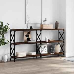 vidaXL Wandtafel 200x28x80,5 cm bewerkt hout bruin eikenkleur