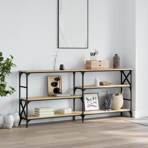 vidaXL Wandtafel 180x29x76,5 cm bewerkt hout sonoma eikenkleurig