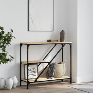 vidaXL Wandtafel 88,5x30x75 cm bewerkt hout sonoma eikenkleurig