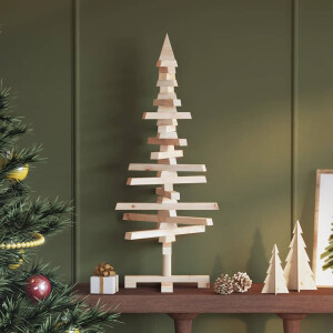 vidaXL | Houten kerstboom | natuurlijk 90 cm Massief grenenhout