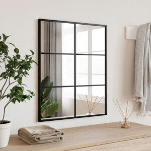 vidaXL Wandspiegel rechthoekig 50x60 cm ijzer zwart