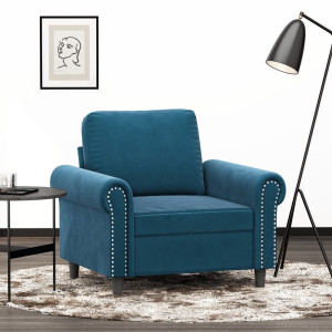 vidaXL Fauteuil 60 cm fluweel blauw