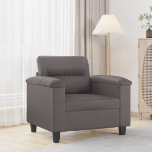 vidaXL Fauteuil 60 cm kunstleer grijs
