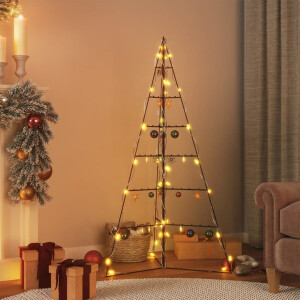vidaXL Kerstdecoratie kerstboom 140 cm metaal zwart