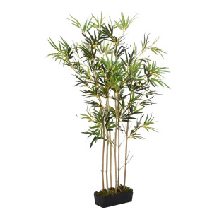 vidaXL Kunstplant bamboe 1288 bladeren 180 cm groen