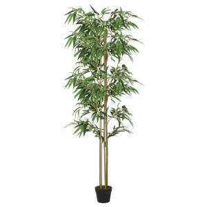 vidaXL Kunstplant bamboe 1216 bladeren 180 cm groen
