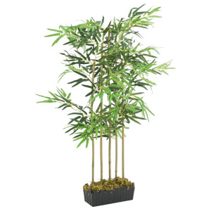 vidaXL Kunstplant bamboe 730 bladeren 120 cm groen