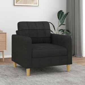 vidaXL Fauteuil 60 cm stof zwart
