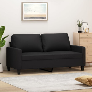 vidaXL Tweezitsbank 140 cm kunstleer zwart