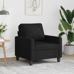 vidaXL Fauteuil 60 cm stof zwart