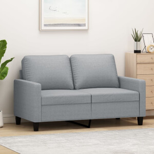vidaXL Tweezitsbank 120 cm stof lichtgrijs