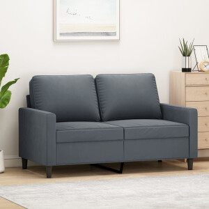 vidaXL Tweezitsbank 120 cm fluweel donkergrijs
