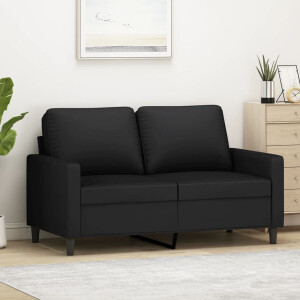 vidaXL Tweezitsbank 120 cm fluweel zwart