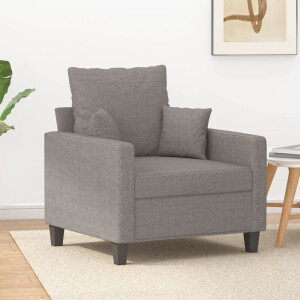 vidaXL Fauteuil 60 cm stof taupe