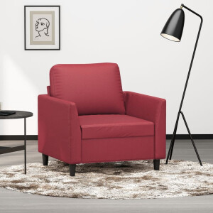 vidaXL Fauteuil 60 cm kunstleer wijnrood