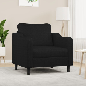 vidaXL Fauteuil 60 cm stof zwart