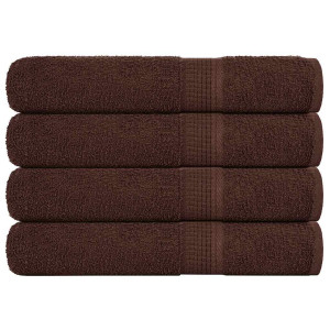 vidaXL Handdoeken 4 st 100x200 cm 360 g/m² 100% katoen bruin