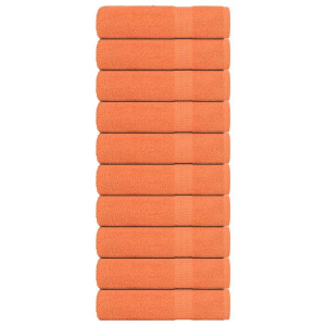 vidaXL Handdoeken 10 st 50x100 cm 360 g/m² 100% katoen oranje