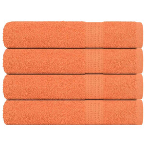 vidaXL Saunahanddoeken 4 st 80x200 cm 360 g/m² 100% katoen oranje