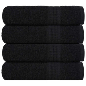 vidaXL Handdoeken 4 st 50x100 cm 360 g/m² 100% katoen zwart