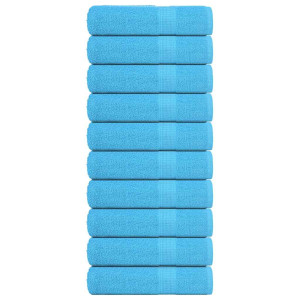 vidaXL Handdoeken 10 st 50x100 cm 360 g/m² 100% katoen turquoise