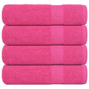 vidaXL Handdoeken 4 st 50x100 cm 360 g/m² 100% katoen roze