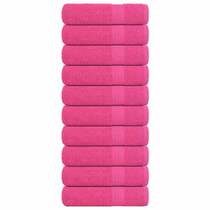 vidaXL Handdoeken 10 st 50x100 cm 360 g/m² 100% katoen roze