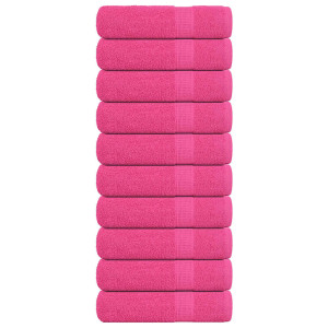 vidaXL Douchehanddoeken 10 st 70x140 cm 360 g/m² 100% katoen roze