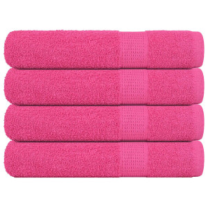 vidaXL Handdoeken 4 st 100x200 cm 360 g/m² 100% katoen roze