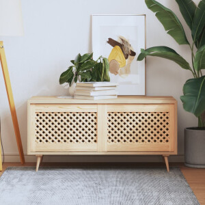 vidaXL Kastdeuren met latwerk 2 st 59,5x39,5 cm massief grenenhout