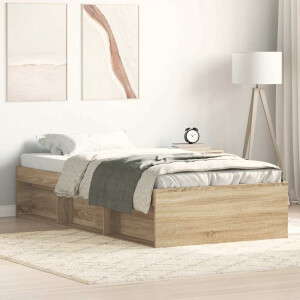 vidaXL Bedframe sonoma eikenkleurig 100x200 cm