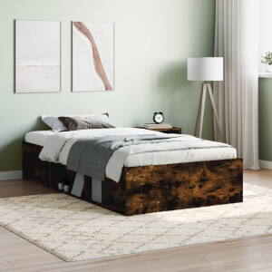 vidaXL Bedframe gerookt eikenkleurig 100x200 cm