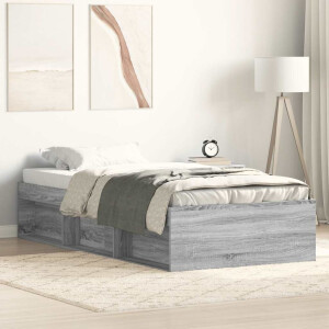 vidaXL Bedframe grijs sonoma eikenkleurig 90x190 cm