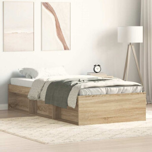 vidaXL Bedframe sonoma eikenkleurig 75x190 cm