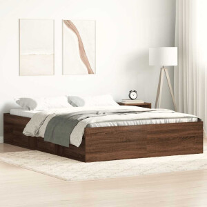 vidaXL Bedframe bruin eikenkleur 120x200 cm