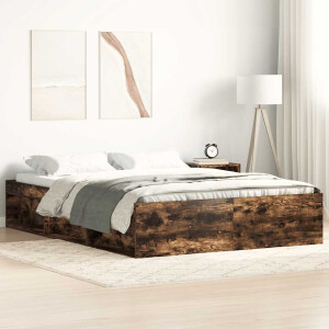 vidaXL Bedframe gerookt eikenkleurig 160x200 cm