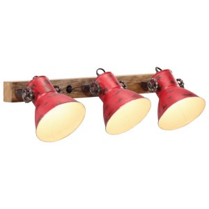 vidaXL Wandlamp 25 W E27 65x25 cm verweerd rood