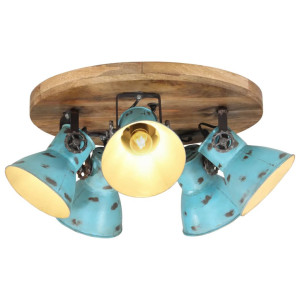 vidaXL Plafondlamp 25 W E27 50x50x25 cm verweerd blauw