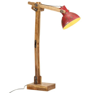 vidaXL Vloerlamp 25 W E27 33x25x130-150 cm verweerd rood